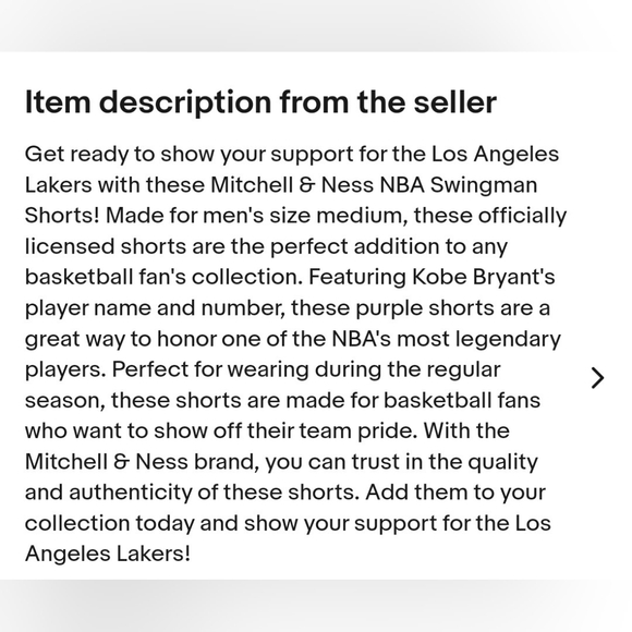 Mens Los Angeles Lakers Mitchell & Ness Purple Harwood Classic Size M - Picture 9 of 9